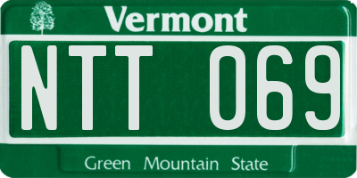 VT license plate NTT069