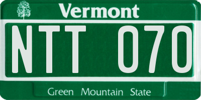 VT license plate NTT070