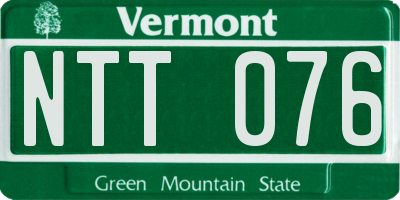 VT license plate NTT076