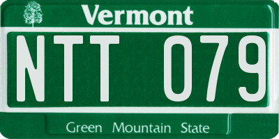 VT license plate NTT079