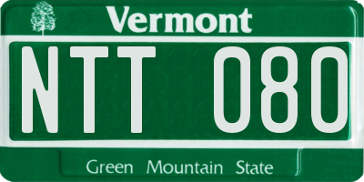VT license plate NTT080