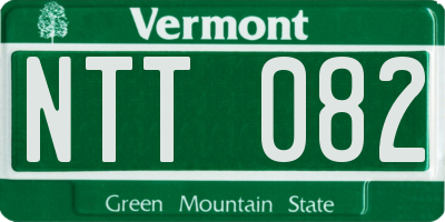 VT license plate NTT082