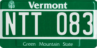 VT license plate NTT083