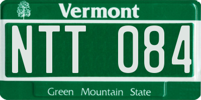 VT license plate NTT084