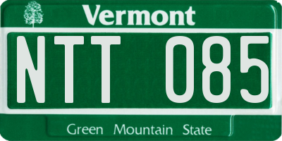 VT license plate NTT085