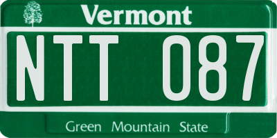 VT license plate NTT087