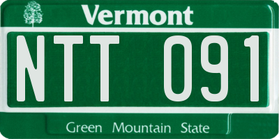 VT license plate NTT091