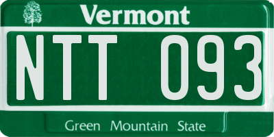 VT license plate NTT093