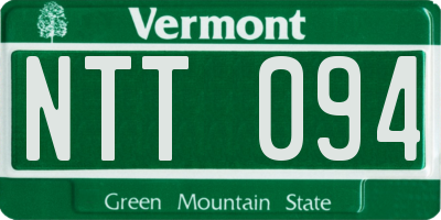 VT license plate NTT094