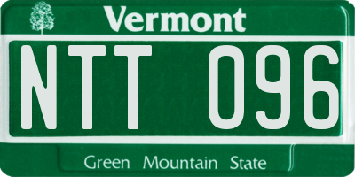 VT license plate NTT096