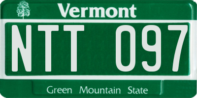 VT license plate NTT097