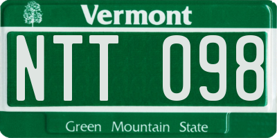 VT license plate NTT098