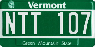 VT license plate NTT107