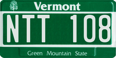 VT license plate NTT108