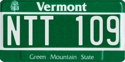 VT license plate NTT109