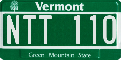 VT license plate NTT110