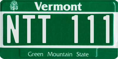 VT license plate NTT111