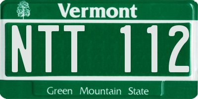 VT license plate NTT112