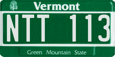 VT license plate NTT113