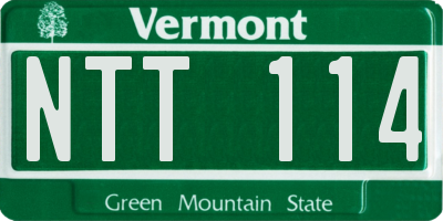 VT license plate NTT114