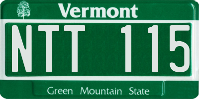 VT license plate NTT115