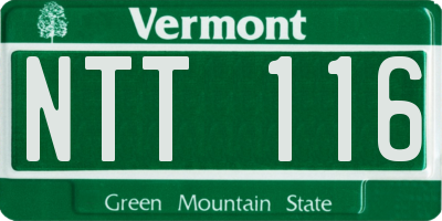 VT license plate NTT116