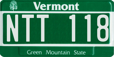 VT license plate NTT118