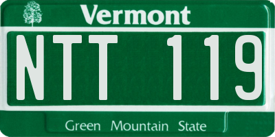 VT license plate NTT119