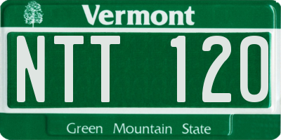 VT license plate NTT120