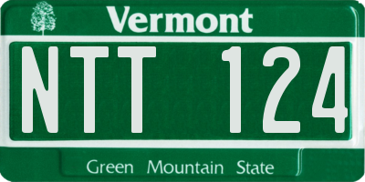 VT license plate NTT124