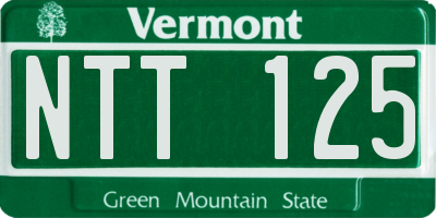 VT license plate NTT125