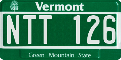 VT license plate NTT126