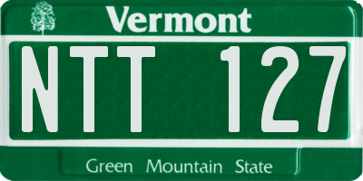 VT license plate NTT127