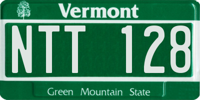 VT license plate NTT128