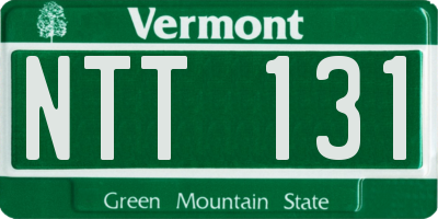 VT license plate NTT131