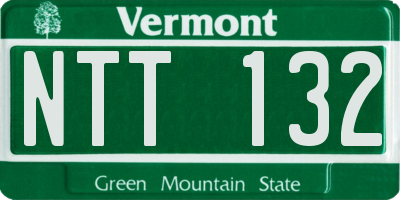 VT license plate NTT132