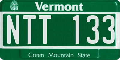 VT license plate NTT133