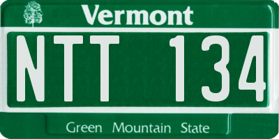 VT license plate NTT134