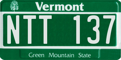VT license plate NTT137