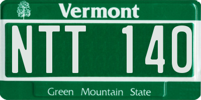 VT license plate NTT140