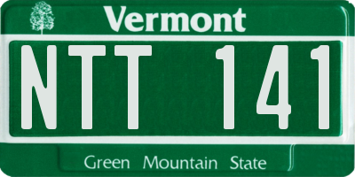 VT license plate NTT141