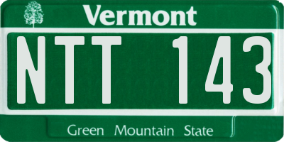 VT license plate NTT143