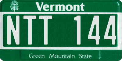 VT license plate NTT144