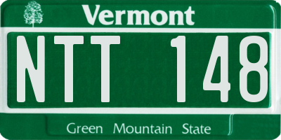 VT license plate NTT148