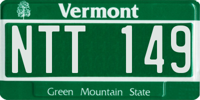 VT license plate NTT149