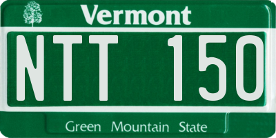VT license plate NTT150