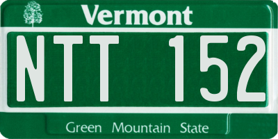 VT license plate NTT152