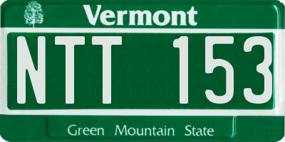 VT license plate NTT153