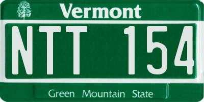 VT license plate NTT154