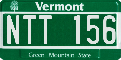 VT license plate NTT156
